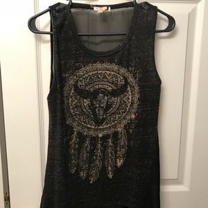 Flowy top with complete mesh back